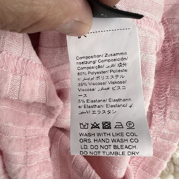 Pale Pink Sweater Women's Large Dusty Rose Velvety‎ Long Sleeve Romantic Winter - Picture 14 of 14